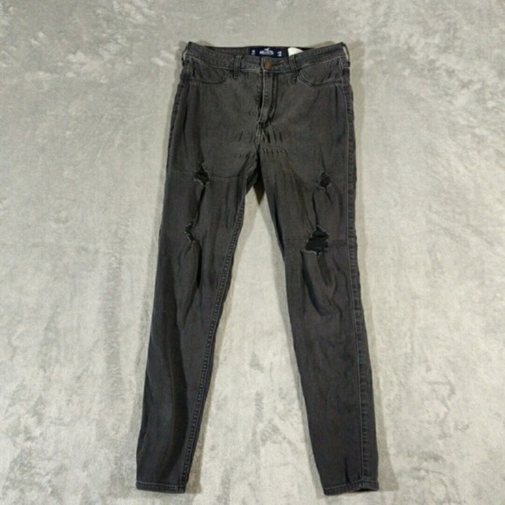 Hollister Jeans Womens 7R 28x 28 Black High Rise Legging Advanced Stretch Biker